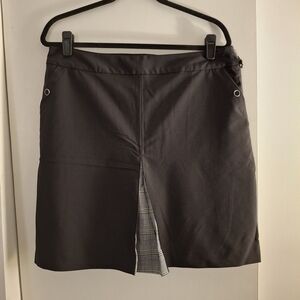 Monterey Club Women's Black Skort with Plaid Accent